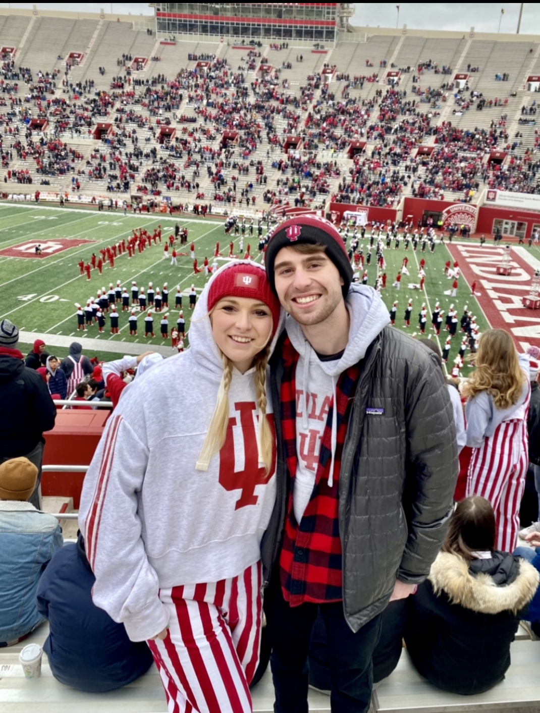 Maggie Depirro with friend at Indiana University football game